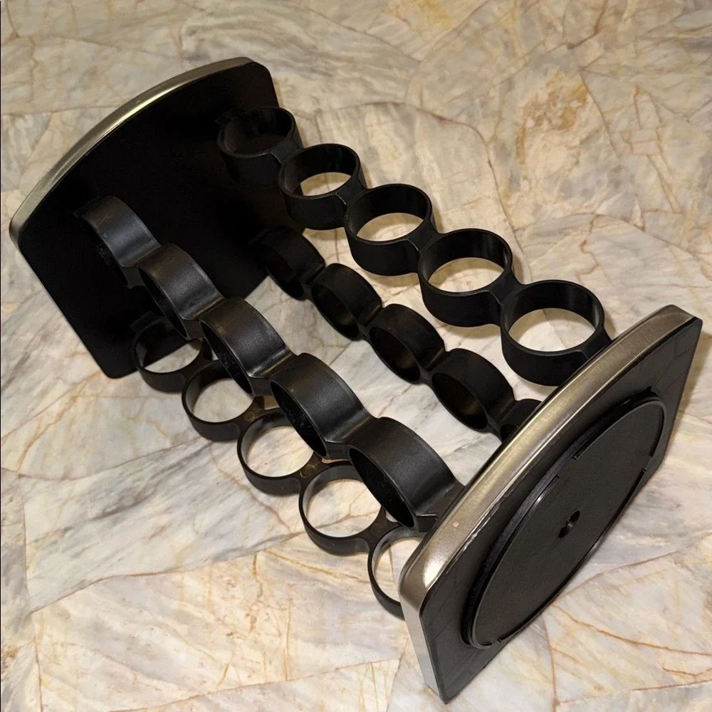 Rotating K Cup Tower 20 Jar Capacity Brushed Stainless‎ Steel Black Swivel